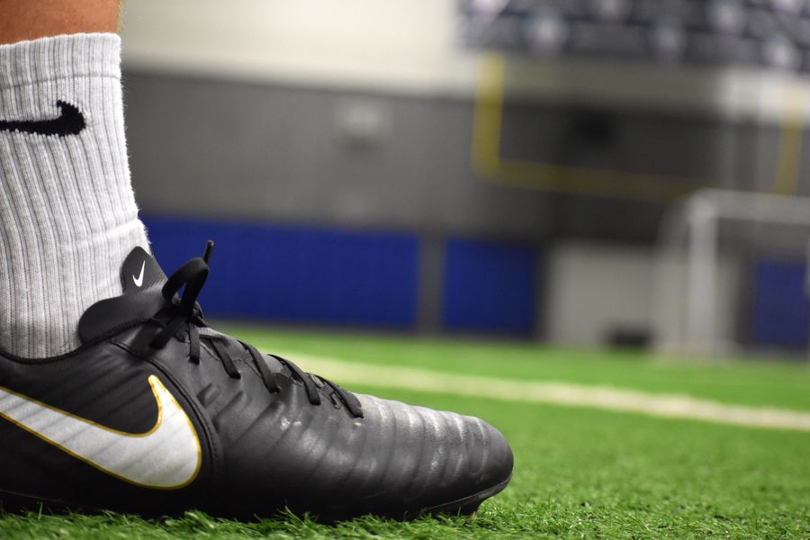 Smaller indoor turf bay for small-group training.